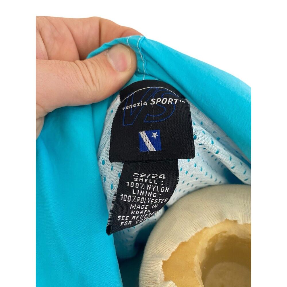 Vintage Venezia Hooded Turquoise Lined Windbreaker Jacket Plus Size 22/24 - Picture 8 of 8